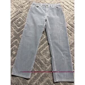 Lauren Jeans Co Ralph Lauren HR Blue Corduroy Pants Women's 12 Preppy Casual
